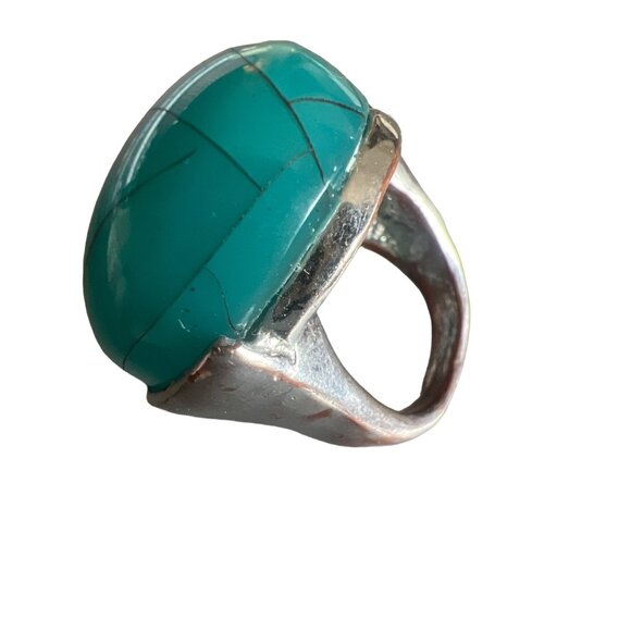 Turquoise Silver Women's Ring - Picture 4 of 5